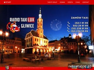 Zrzut ekranu strony taxi.gliwice.pl