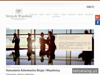 Zrzut ekranu strony www.stryja.pl