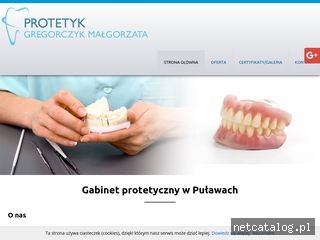 Zrzut ekranu strony www.protetykpulawy.pl