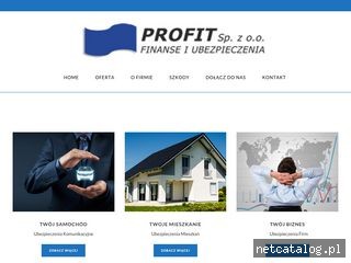 Zrzut ekranu strony www.profit-ubezpieczenia.pl