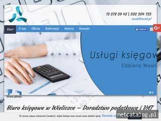 Zrzut ekranu strony uslugiksiegowewieliczka.pl