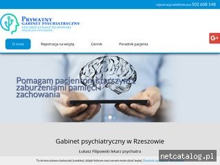 Zrzut ekranu strony filipowskipsychiatra.pl