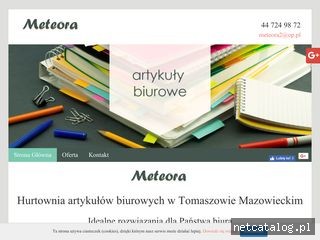 Zrzut ekranu strony www.meteora.org.pl