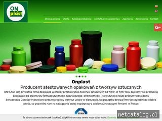 Zrzut ekranu strony onplast.com.pl