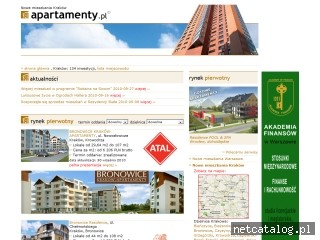 Zrzut ekranu strony www.nowemieszkaniakrakow.apartamenty.pl