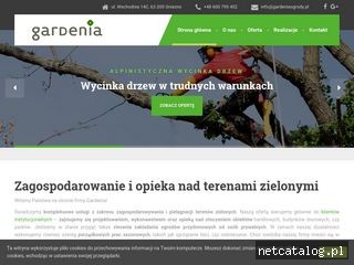 Zrzut ekranu strony gardeniaogrody.pl