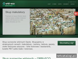 Zrzut ekranu strony www.orbieco.pl