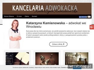 Zrzut ekranu strony adwokat-kamienowska.pl