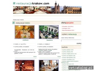 Zrzut ekranu strony www.restauracjekrakow.com