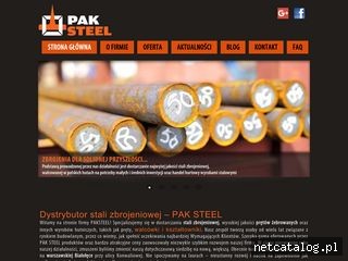 Zrzut ekranu strony www.paksteel.pl