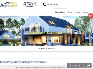 Zrzut ekranu strony archicons.pl