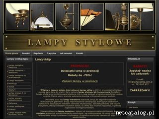 Zrzut ekranu strony www.lampysklep.com.pl