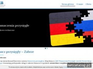 Zrzut ekranu strony arb-tlumaczenia.pl