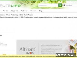 Zrzut ekranu strony e-purelife.pl