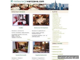 Zrzut ekranu strony www.restauracjewarszawa.com