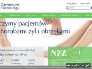 Zrzut ekranu strony www.centrumflebologii.pl