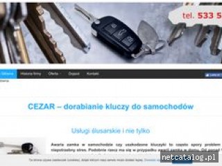 Zrzut ekranu strony www.cezarpoznan.pl