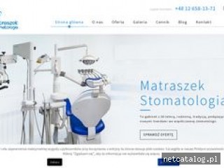 Zrzut ekranu strony www.matraszekstomatologia.pl