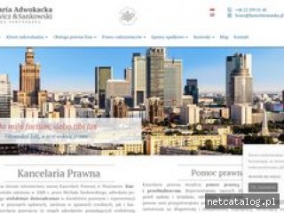 Zrzut ekranu strony www.kancelariasaska.pl