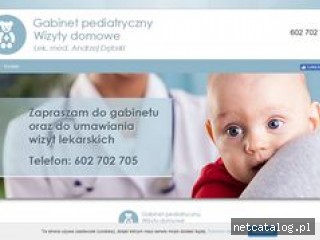 Zrzut ekranu strony www.pediatrawizytydomowe.waw.pl