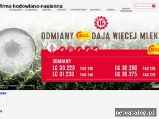 Zrzut ekranu strony www.lgseeds.pl