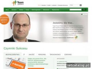Zrzut ekranu strony www.teamprevent.pl