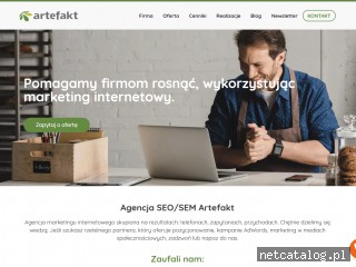 Zrzut ekranu strony www.artefakt.pl