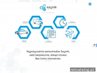 Zrzut ekranu strony szymikrentacar.pl