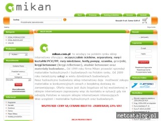Zrzut ekranu strony www.mikan.com.pl
