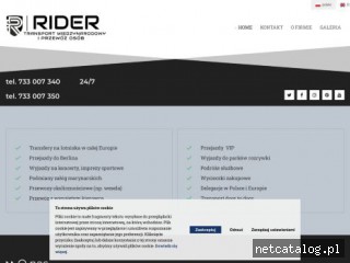 Zrzut ekranu strony www.ridertransport.eu