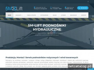 Zrzut ekranu strony www.5m-lift.pl
