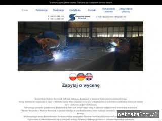 Zrzut ekranu strony www.konstrukcjeszewczak.eu