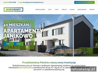 Zrzut ekranu strony www.apartamentyjanikowo.pl