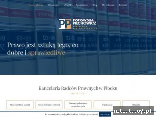 Zrzut ekranu strony www.kancelariaprawnaplock.pl