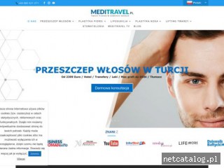 Zrzut ekranu strony www.meditravel.pl
