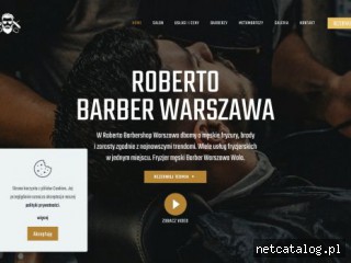 Zrzut ekranu strony robertobarbershop.pl