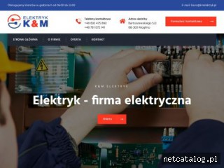 Zrzut ekranu strony www.kmelektryk.pl