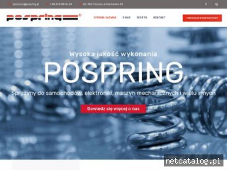 Zrzut ekranu strony www.pospring.pl