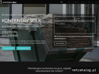 Zrzut ekranu strony www.kontenerywilk.pl