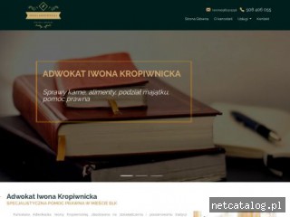 Zrzut ekranu strony adwokat-kropiwnicka.pl