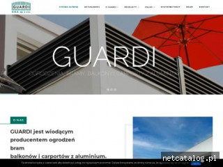 Zrzut ekranu strony www.guardi.pl