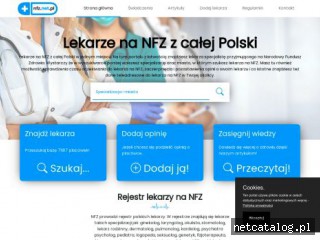 Zrzut ekranu strony nfz.net.pl