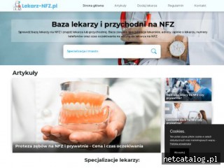 Zrzut ekranu strony lekarz-nfz.pl