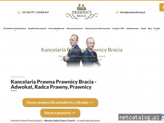 Zrzut ekranu strony prawnicybracia.pl