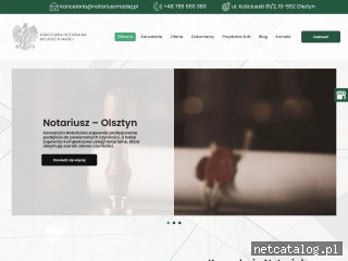 Zrzut ekranu strony notariuszmadej.pl