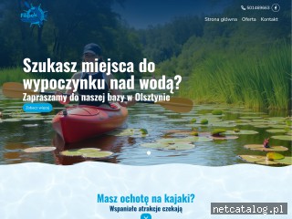 Zrzut ekranu strony www.kajakiolsztyn.eu