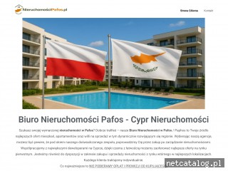 Zrzut ekranu strony nieruchomoscipafos.pl