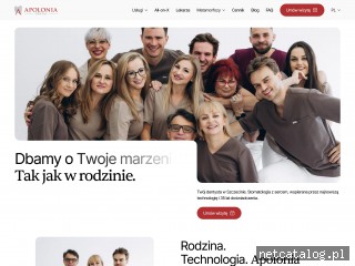 Zrzut ekranu strony apoloniadental.pl