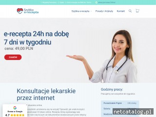 Zrzut ekranu strony szybkaerecepta.pl