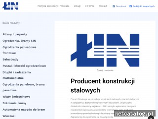 Zrzut ekranu strony linproducent.pl